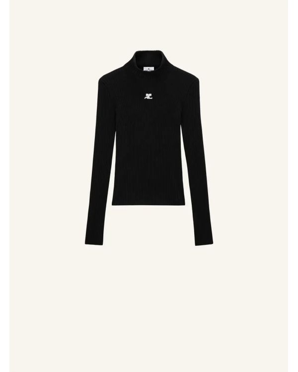SWEATER REEDITION RIB KNIT BLACK