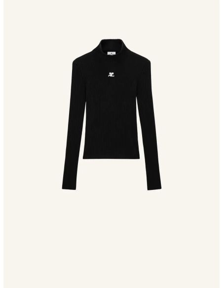 SWEATER REEDITION RIB KNIT BLACK