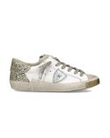PRSX WOMEN WHITE, GOLD AND SEQUIN SNEAKERS