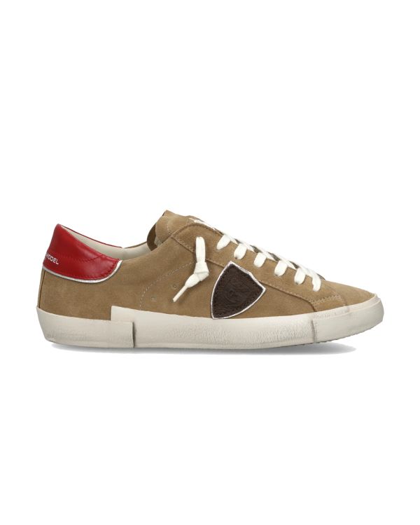 PRSX MEN BEIGE AND RED SNEAKERS