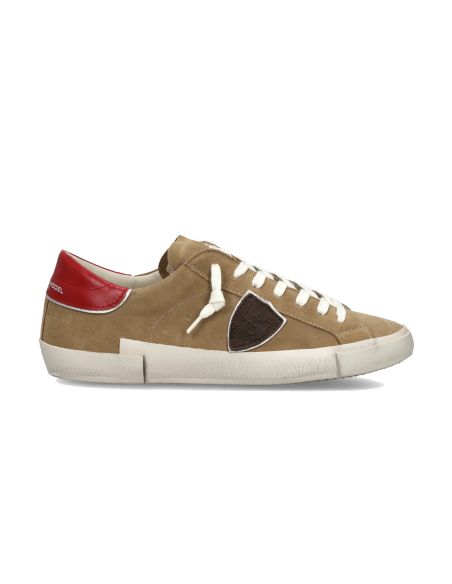 PRSX MEN BEIGE AND RED SNEAKERS