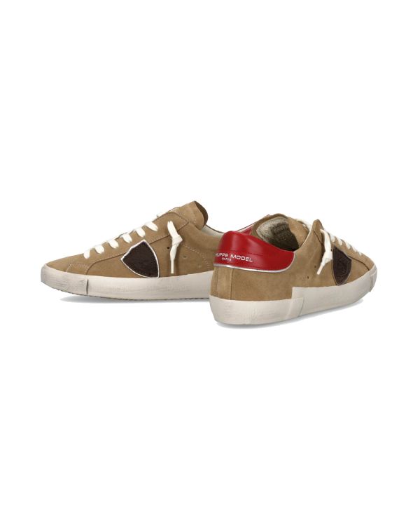 PRSX MEN BEIGE AND RED SNEAKERS