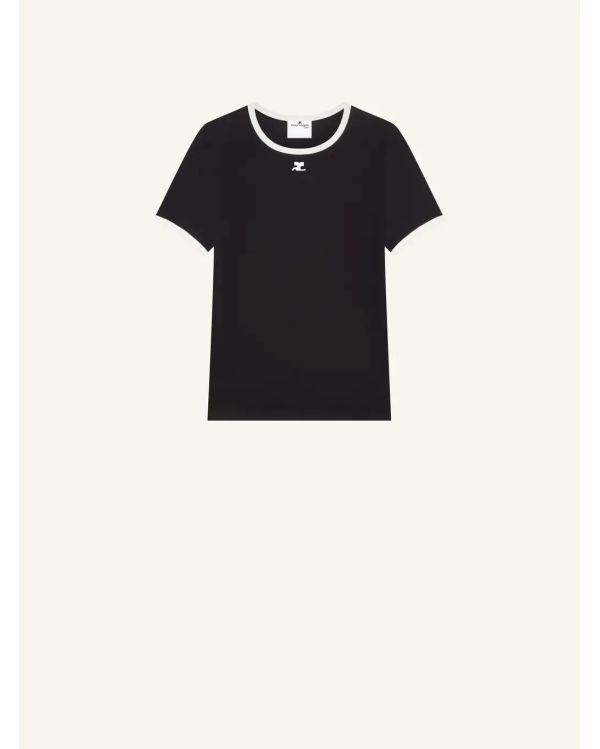 TSHIRT SIGNATURE CONTRAST NOIR / BLANC HERITAGE