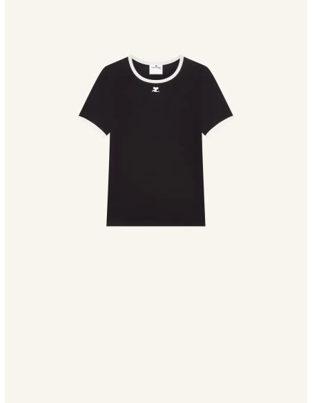 TSHIRT SIGNATURE CONTRAST NOIR / BLANC HERITAGE