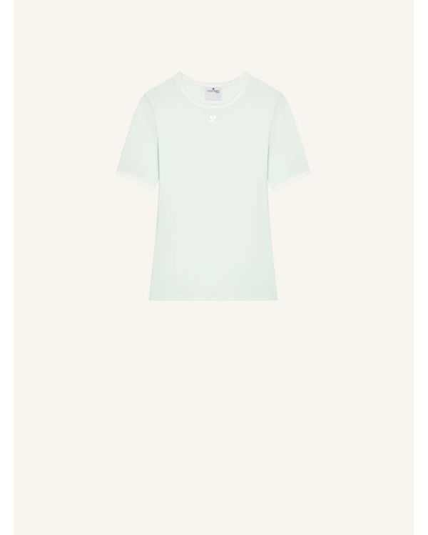 TSHIRT SIGNATURE CONTRAST LIGHT MINT / HERITAGE WHITE