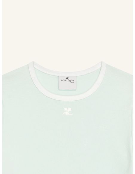 TSHIRT SIGNATURE CONTRAST LIGHT MINT / HERITAGE WHITE