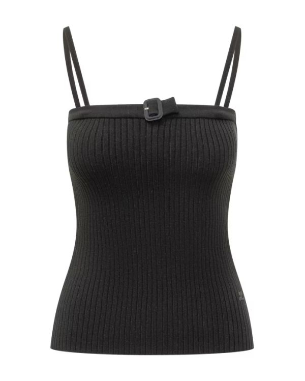 TOP BUCKLE RIB KNIT ROSE 2
