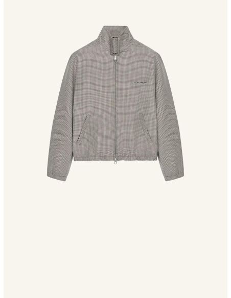 VESTE BOMBER BUCKLE HOUNDSTOOTH NATUREL / ROUGE / NOIR