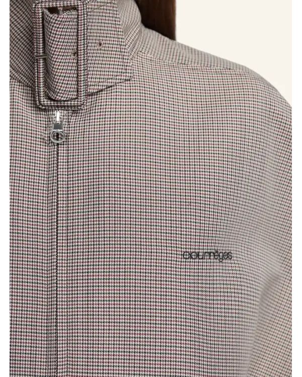 VESTE BOMBER BUCKLE HOUNDSTOOTH NATUREL / ROUGE / NOIR