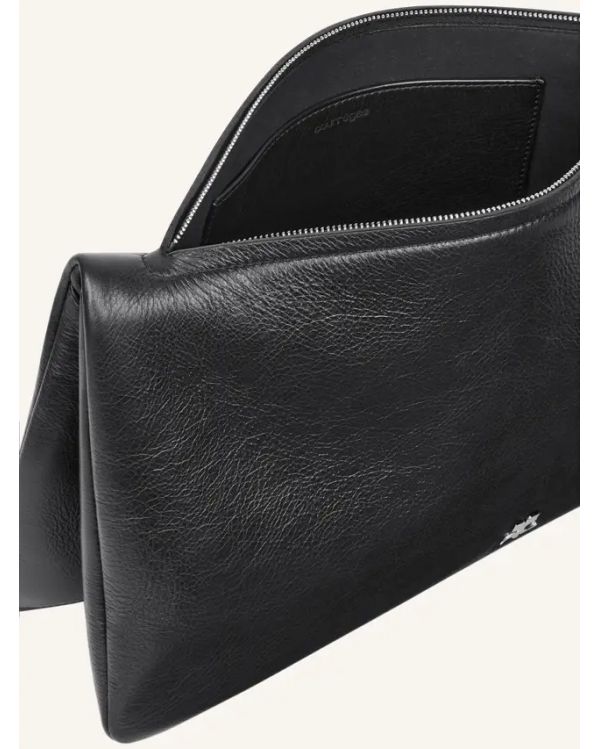 SAC À MAIN CUFF CUIR NOIR