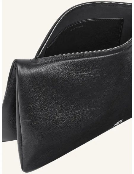 SAC À MAIN CUFF CUIR NOIR