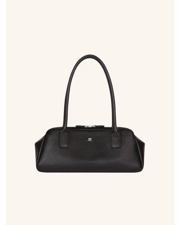 HANDBAG STRIP LEATHER BLACK