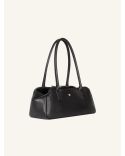 HANDBAG STRIP LEATHER BLACK