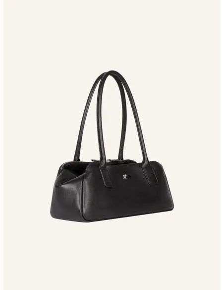 HANDBAG STRIP LEATHER BLACK