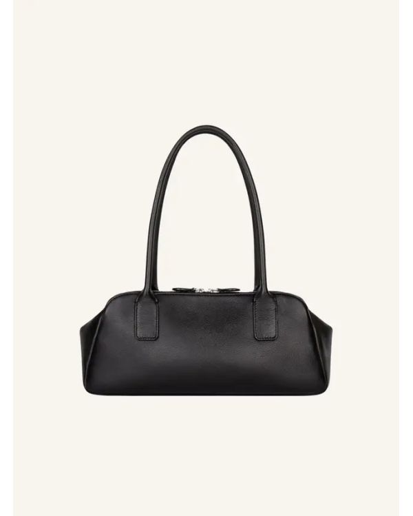 SAC À MAIN STRIP CUIR NOIR
