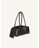 HANDBAG STRIP LEATHER BLACK