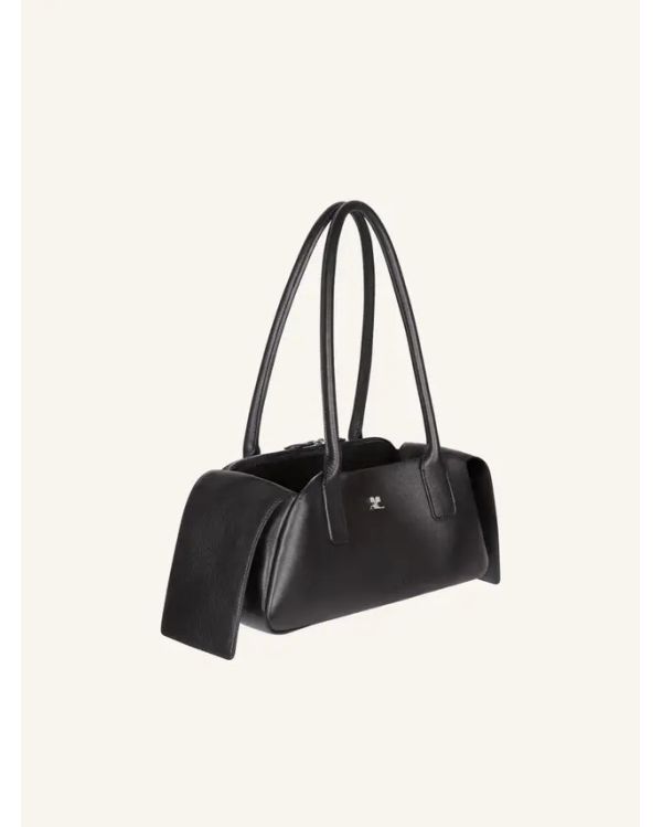 SAC À MAIN STRIP CUIR NOIR