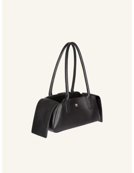 HANDBAG STRIP LEATHER BLACK