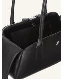 SAC À MAIN STRIP CUIR NOIR