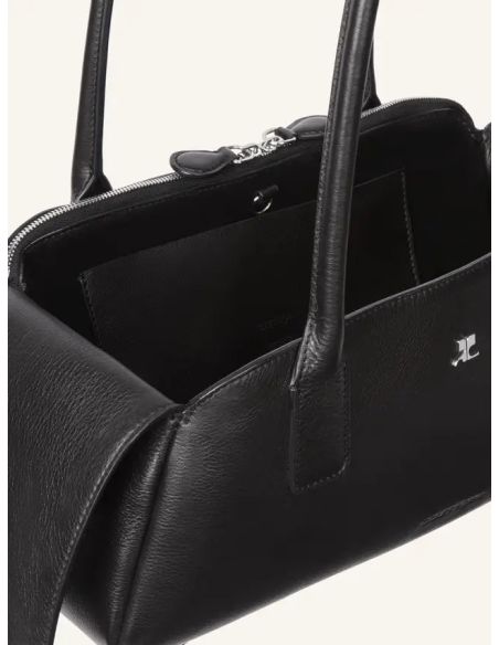 SAC À MAIN STRIP CUIR NOIR