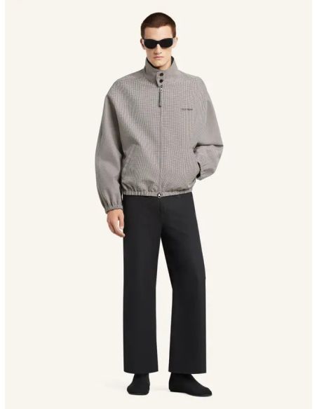 VESTE BOMBERHOUNDSTOOTH ZIPPED NATUREL / ROUGE / NOIR