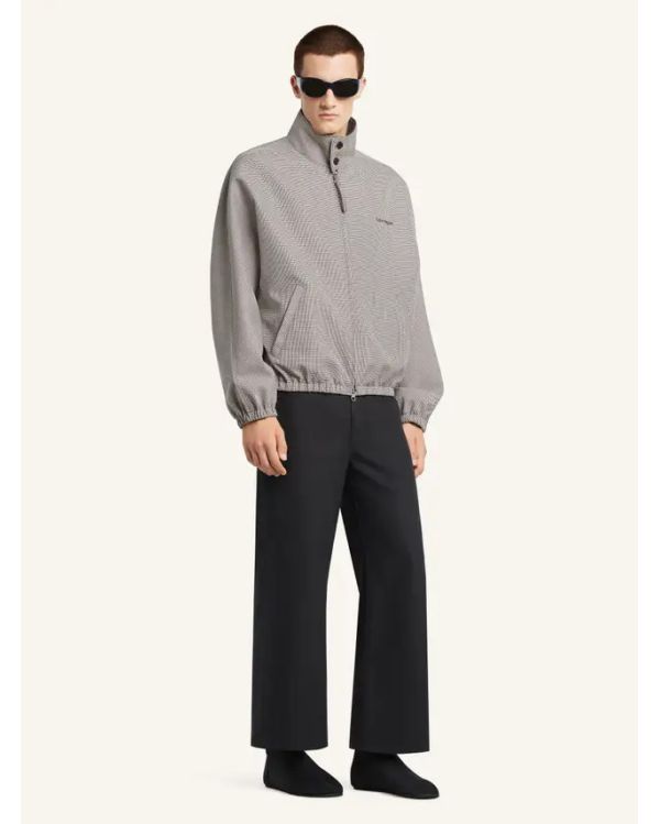 VESTE BOMBERHOUNDSTOOTH ZIPPED NATUREL / ROUGE / NOIR 2