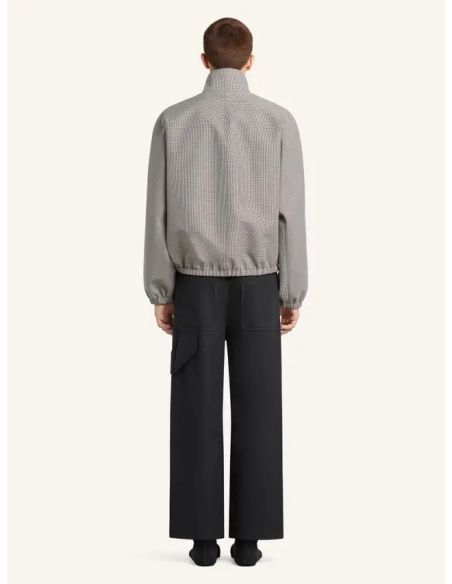VESTE BOMBERHOUNDSTOOTH ZIPPED NATUREL / ROUGE / NOIR
