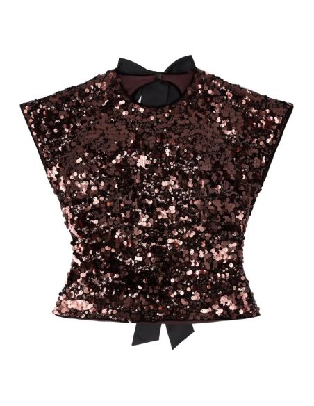 TOP VELVET SEQUINS DEMITASSE