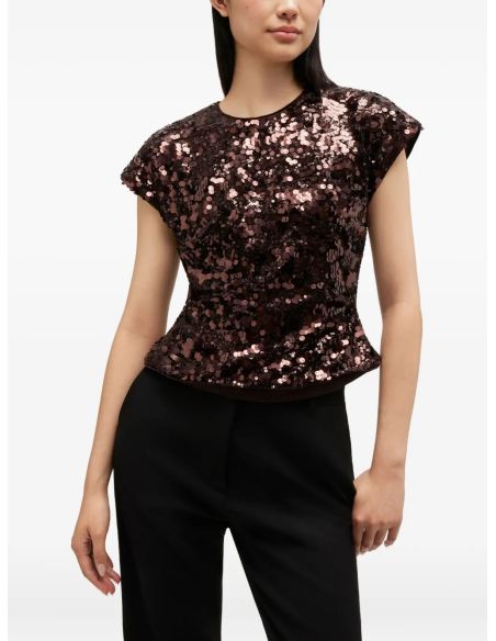 TOP VELVET SEQUINS DEMITASSE
