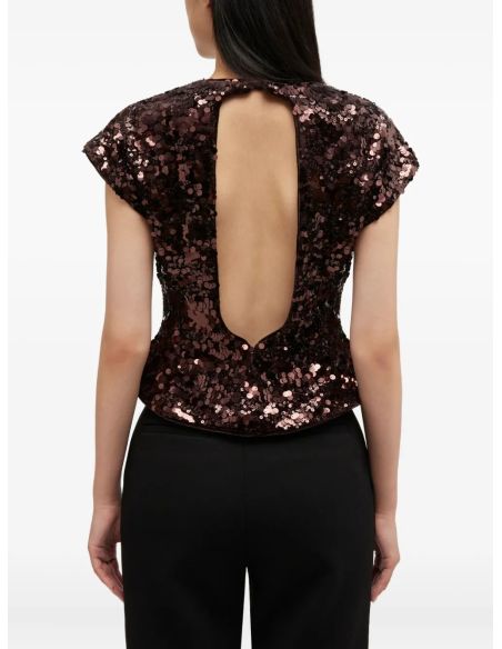 TOP VELVET SEQUINS DEMITASSE