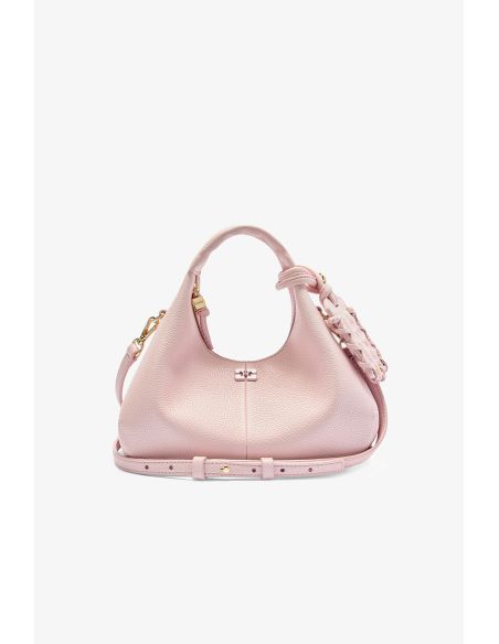 MINI SAC HOBO GRAINÉ ROSE CRAIE