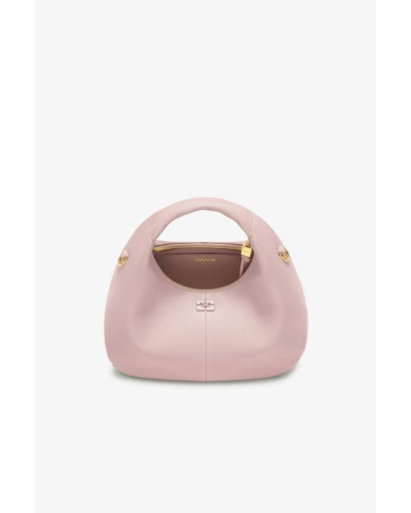 MINI SAC HOBO GRAINÉ ROSE CRAIE