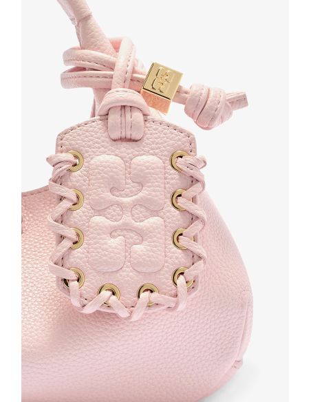 MINI SAC HOBO GRAINÉ ROSE CRAIE