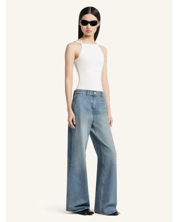 PANTALON BAGGY HAMMER EN DENIM BLEU DÉLAVÉ 2