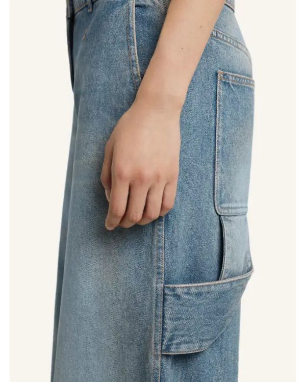 PANTALON BAGGY HAMMER EN DENIM BLEU DÉLAVÉ