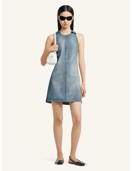ROBE HÉRITAGE SANS MANCHES EN DENIM BLEU DÉLAVÉ