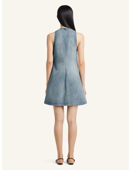 ROBE HÉRITAGE SANS MANCHES EN DENIM BLEU DÉLAVÉ