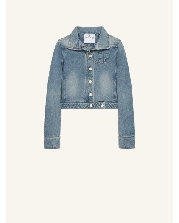 VESTE RÉÉDITION EN DENIM BLEU DÉLAVÉ