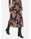 SKIRT CORNELIA FLORAL PRINT BLACK