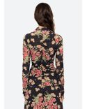 TOP CORNELIA L/S FLORAL PRINT BLACK
