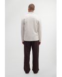 SWEATER JONAS FULL ZIP MERINO WOOL IVORY