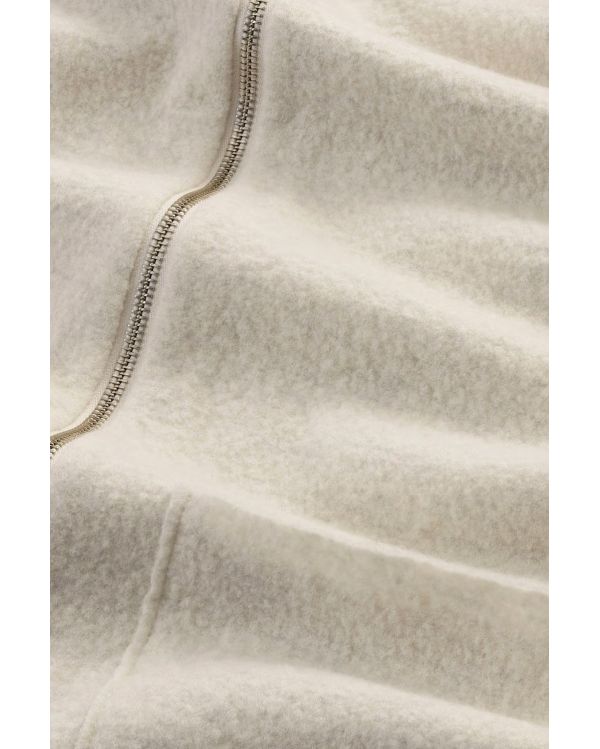 SWEATER JONAS FULL ZIP MERINO WOOL IVORY