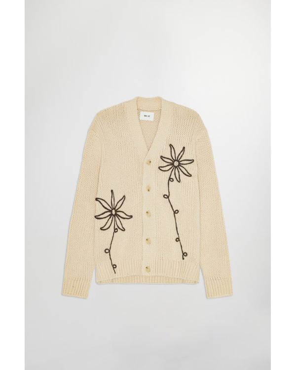 CARDIGAN MIKA FLOWER ECRU