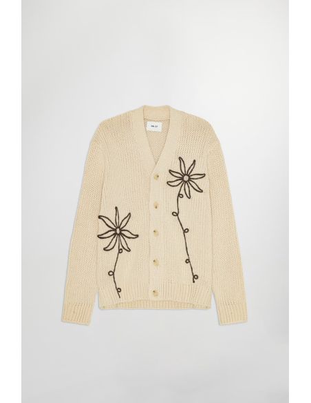CARDIGAN MIKA FLOWER ECRU
