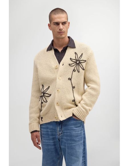 CARDIGAN MIKA FLOWER ECRU