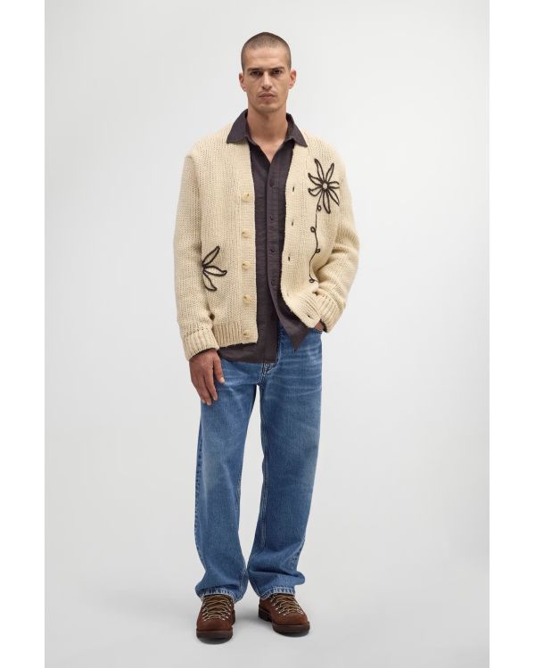 CARDIGAN MIKA FLOWER ECRU 2