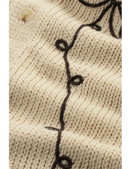 CARDIGAN MIKA FLOWER ECRU