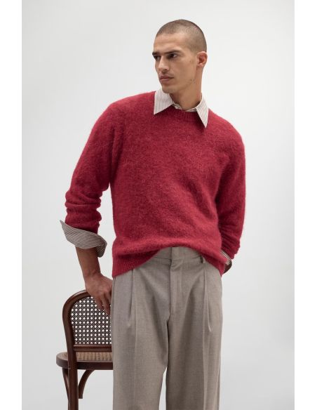 PULL RUSSELL MÉLANGE ALPAGA CRANBERRY