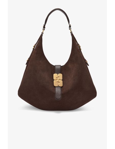 GRAND SAC À MAIN KAT DAIM CHICORY COFFEE