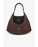 HANDBAG LARGE KAT SUEDE CHICORY COFFEE